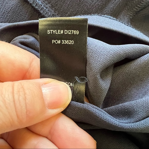 Lulus D12769 Buenos Aires Navy Blue Fringe Trim Short Sleeve Shift Dress Small - Picture 6 of 6